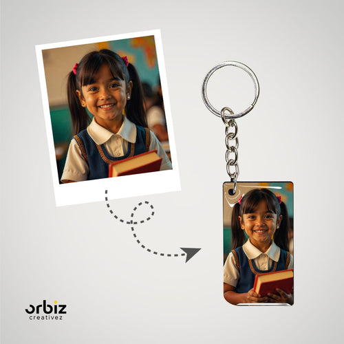 Girl Photo Keychain