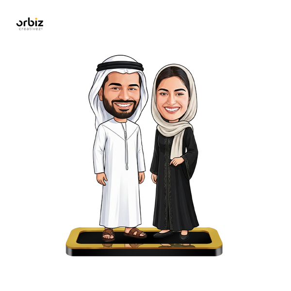 Personalized Mini Me : Arabic-Style Couple Caricature