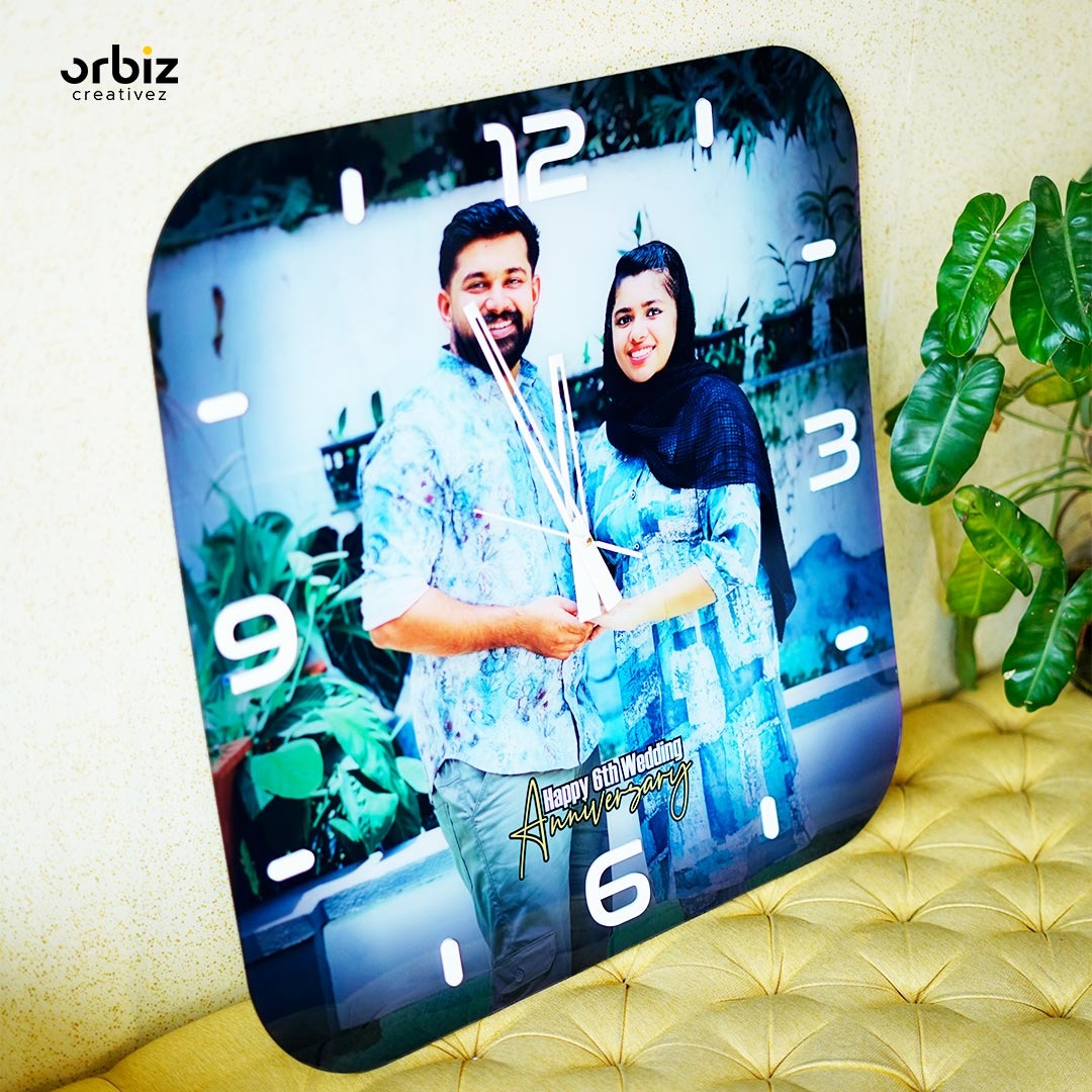 Customized Photo Clock - Square 24 x 24 Inch