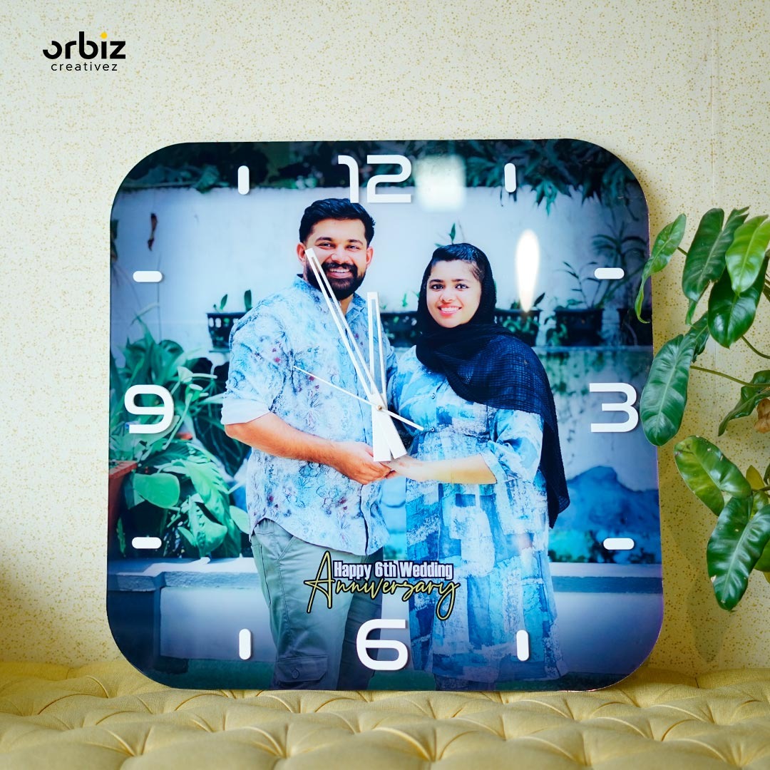 Customized Photo Clock - Square 24 x 24 Inch
