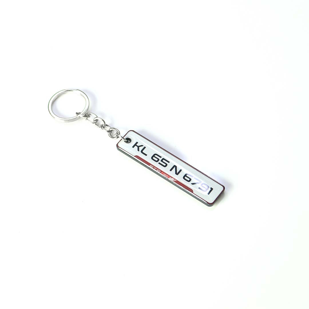 Customized Number Plate Keychain - Orbiz Creativez