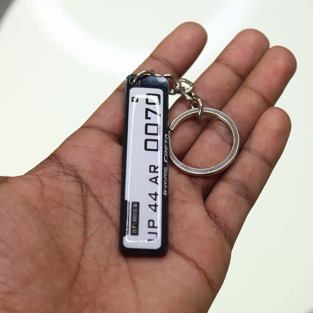 Customized Number Plate Keychain - Orbiz Creativez