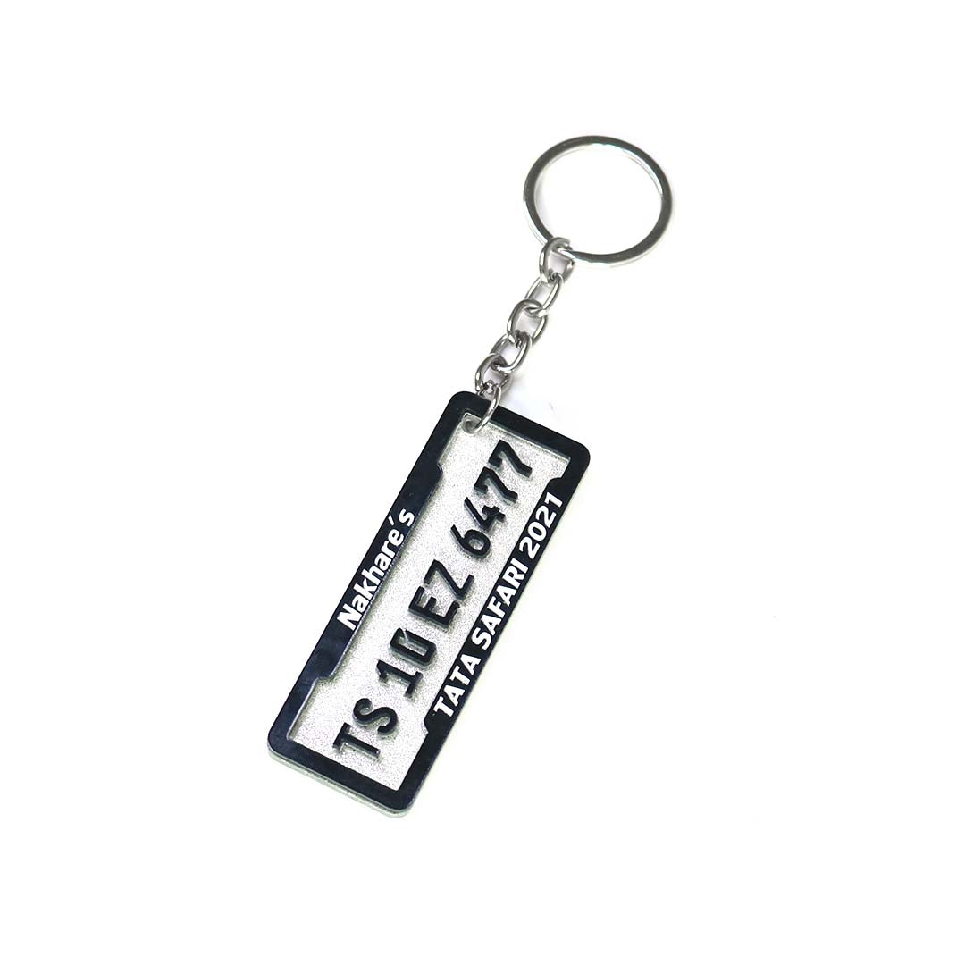 Customized Number Plate Keychain - Orbiz Creativez