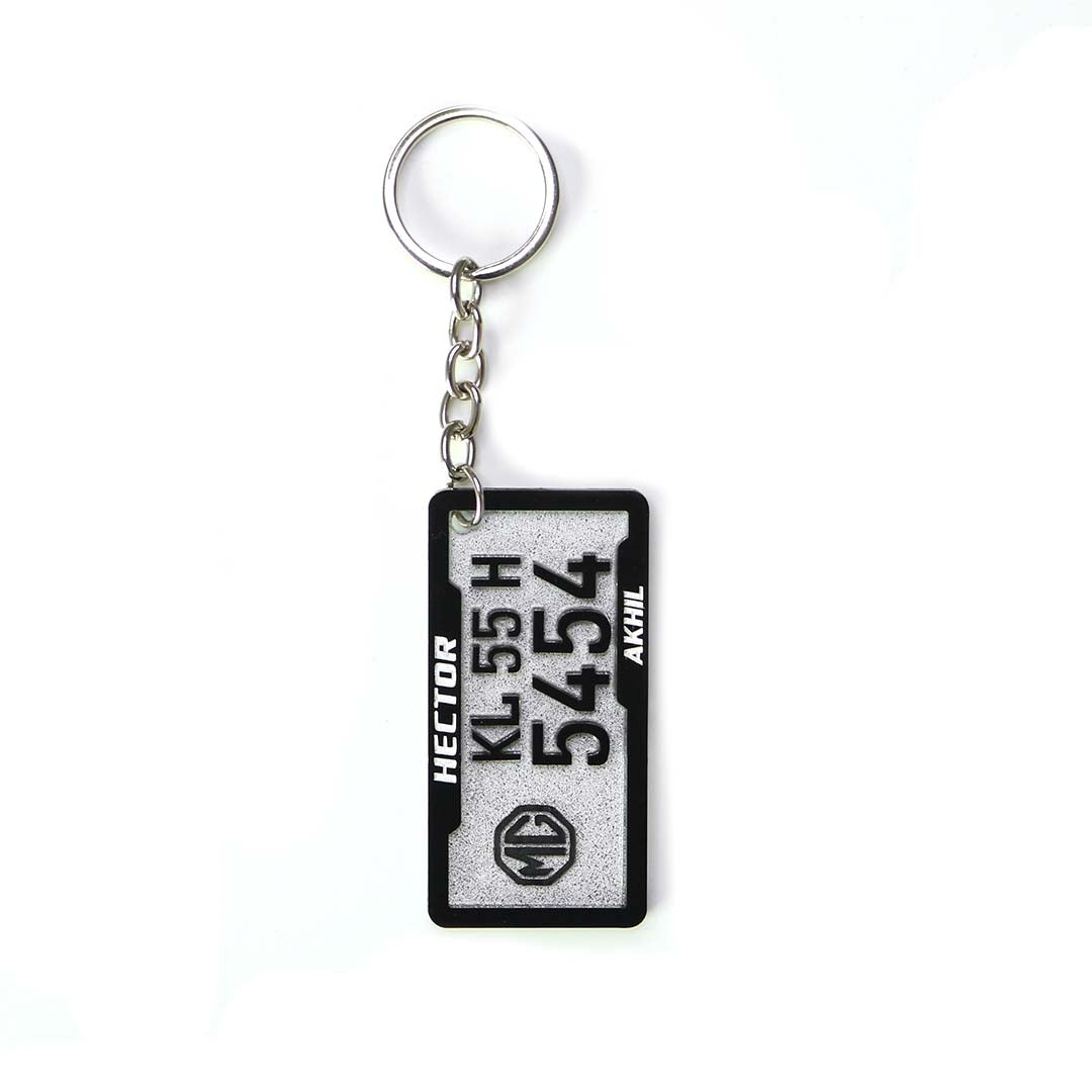 Customized Number Plate Keychain - Orbiz Creativez
