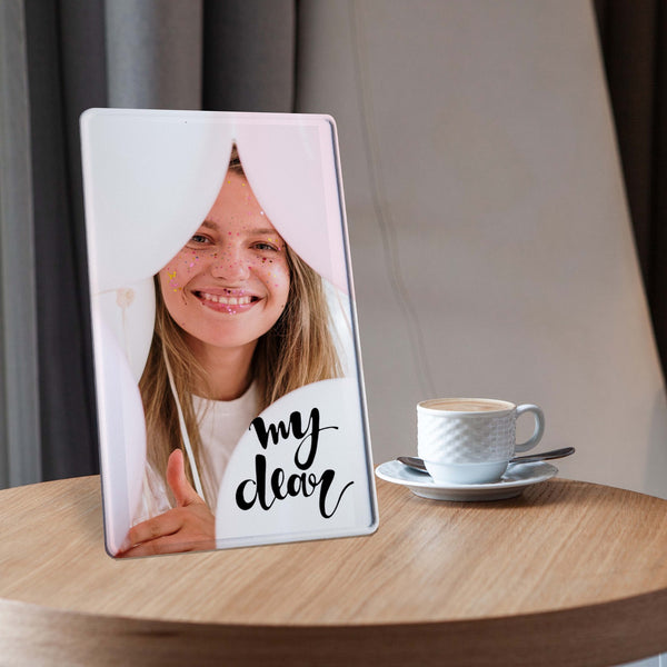 Personalised Aluminium Fun Plate, My Dear Photo Table Plate