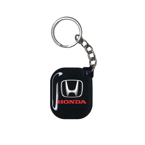 Honda Logo Keychain, Black Rounded Square