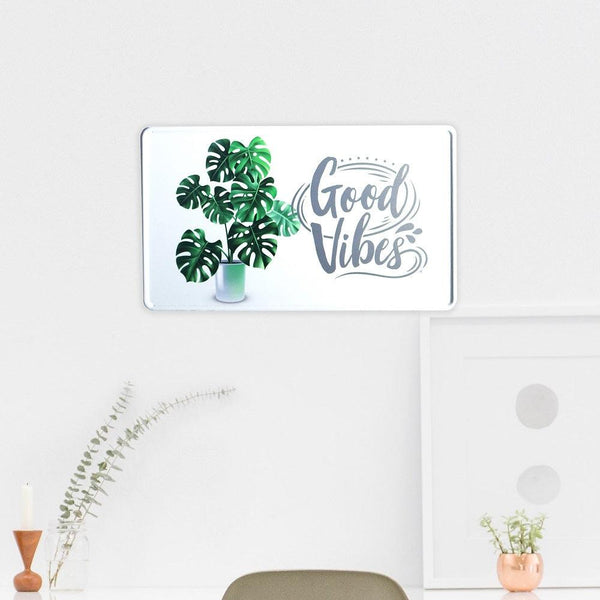 Personalised Aluminium Fun Plate, Good Vibes Monstera