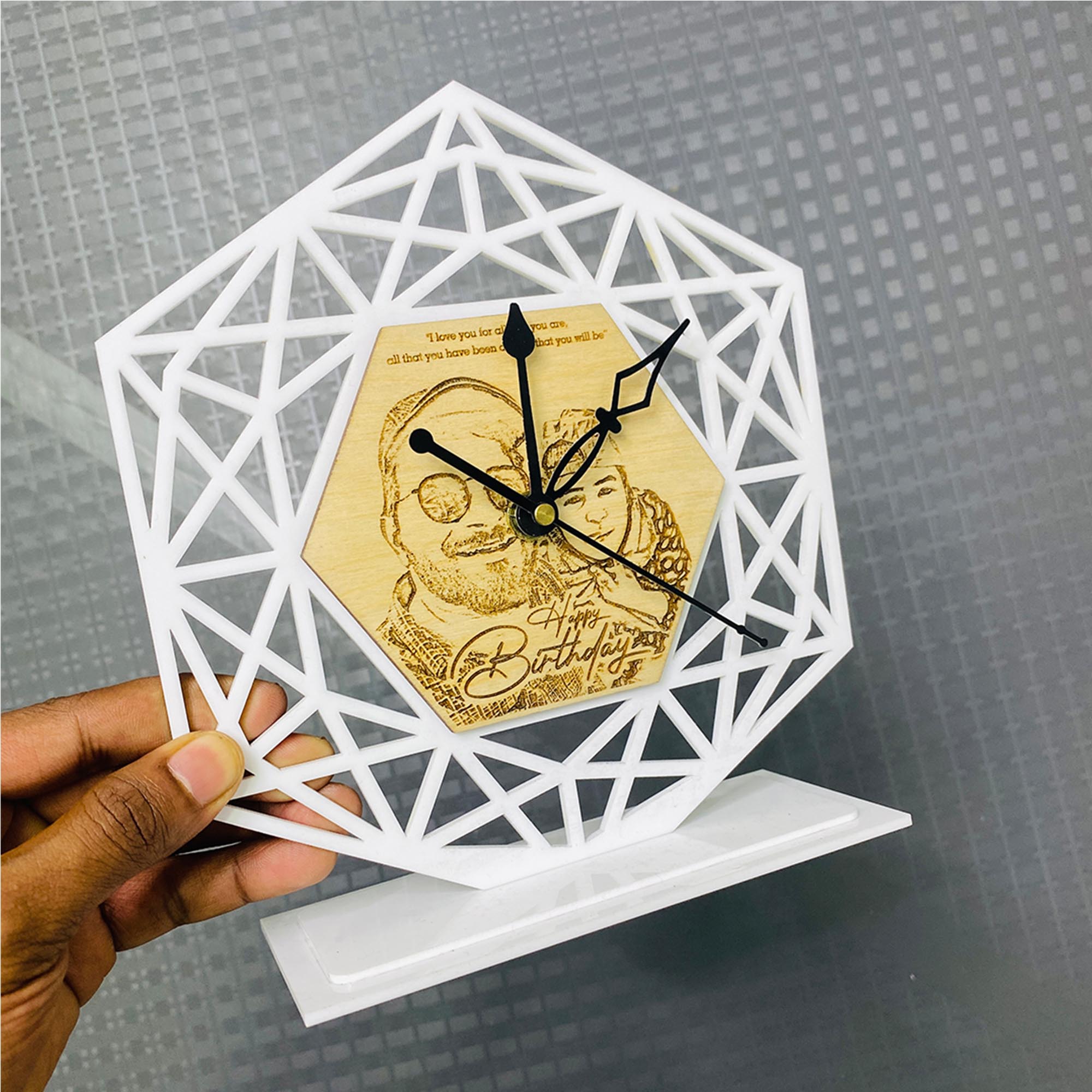 Personalized Photoframe With Clock - Orbiz Creativez