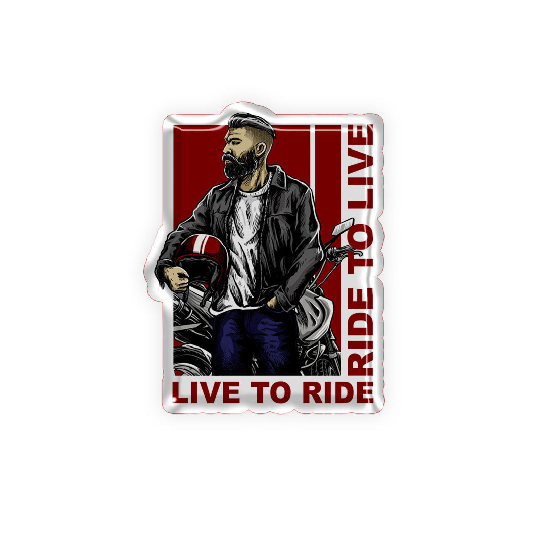 Ride To Live Bike Gel Sticker - Orbiz Creativez