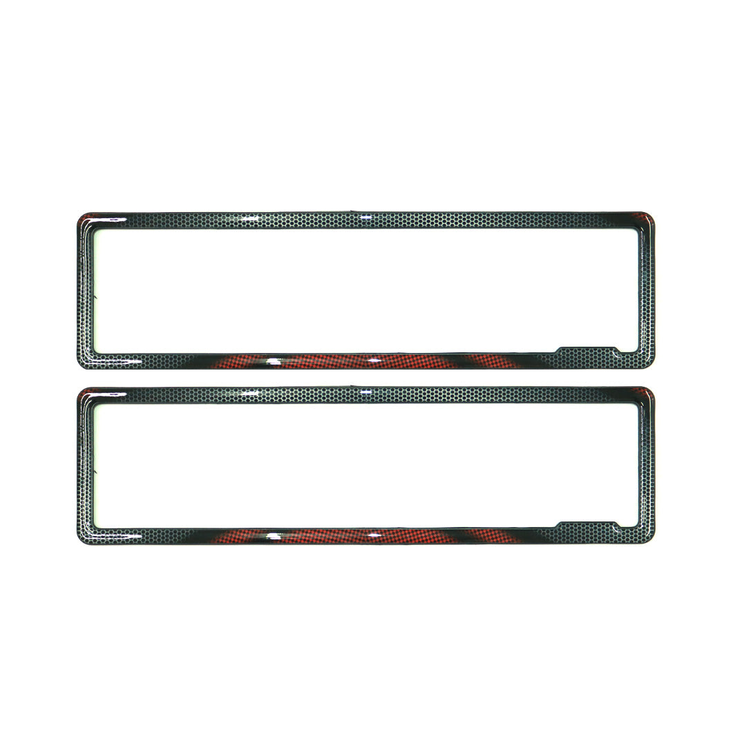 HSRP Car Number Plate Gel Frame - RED HONEY - Orbiz Creativez