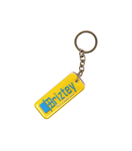 Customised Branding Keychain, Yellow Rectangle