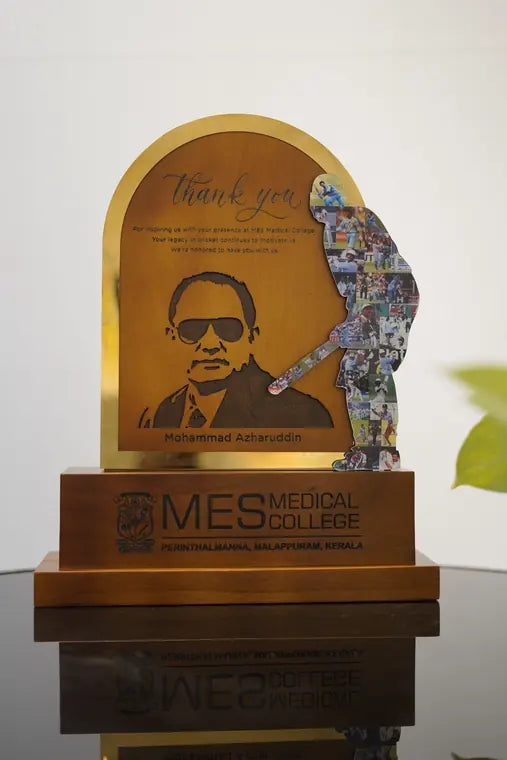 Engraved portrait plaque
