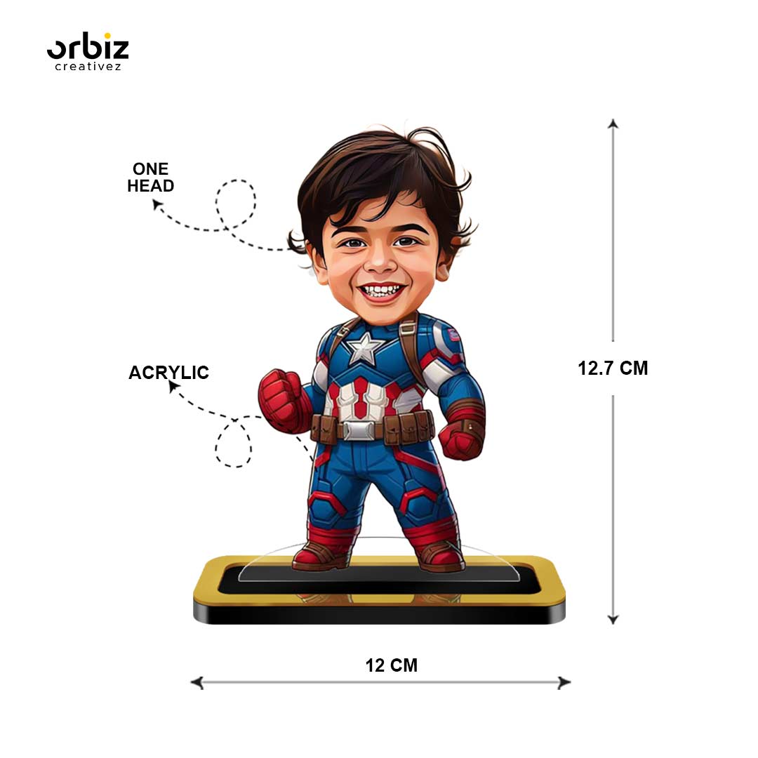 Personalized Mini Me: Captain America Mini Caricature