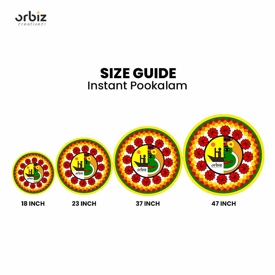 Onam Pookkalam Sticker - Kathakali Design