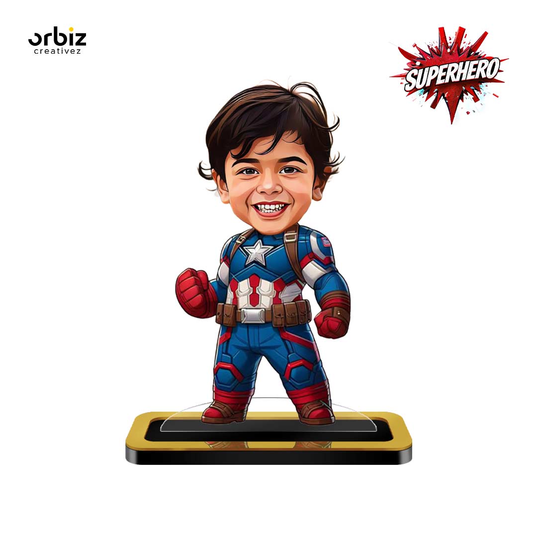 Personalized Mini Me: Captain America Mini Caricature