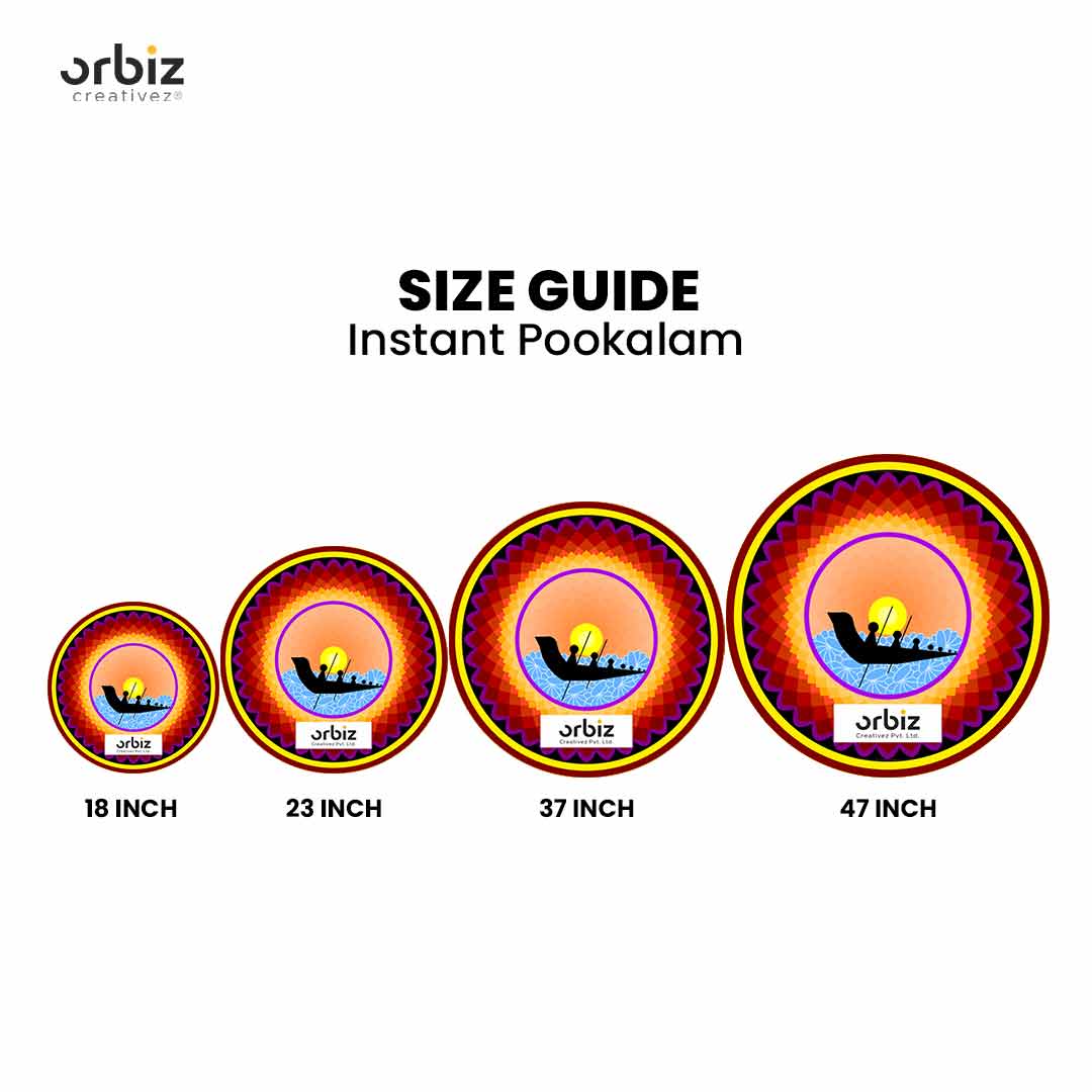 Traditional Onam Vinyl Pookkalam for Home and Office Decor