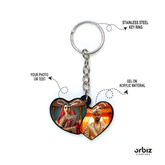 Heart Shape Wedding Keychain