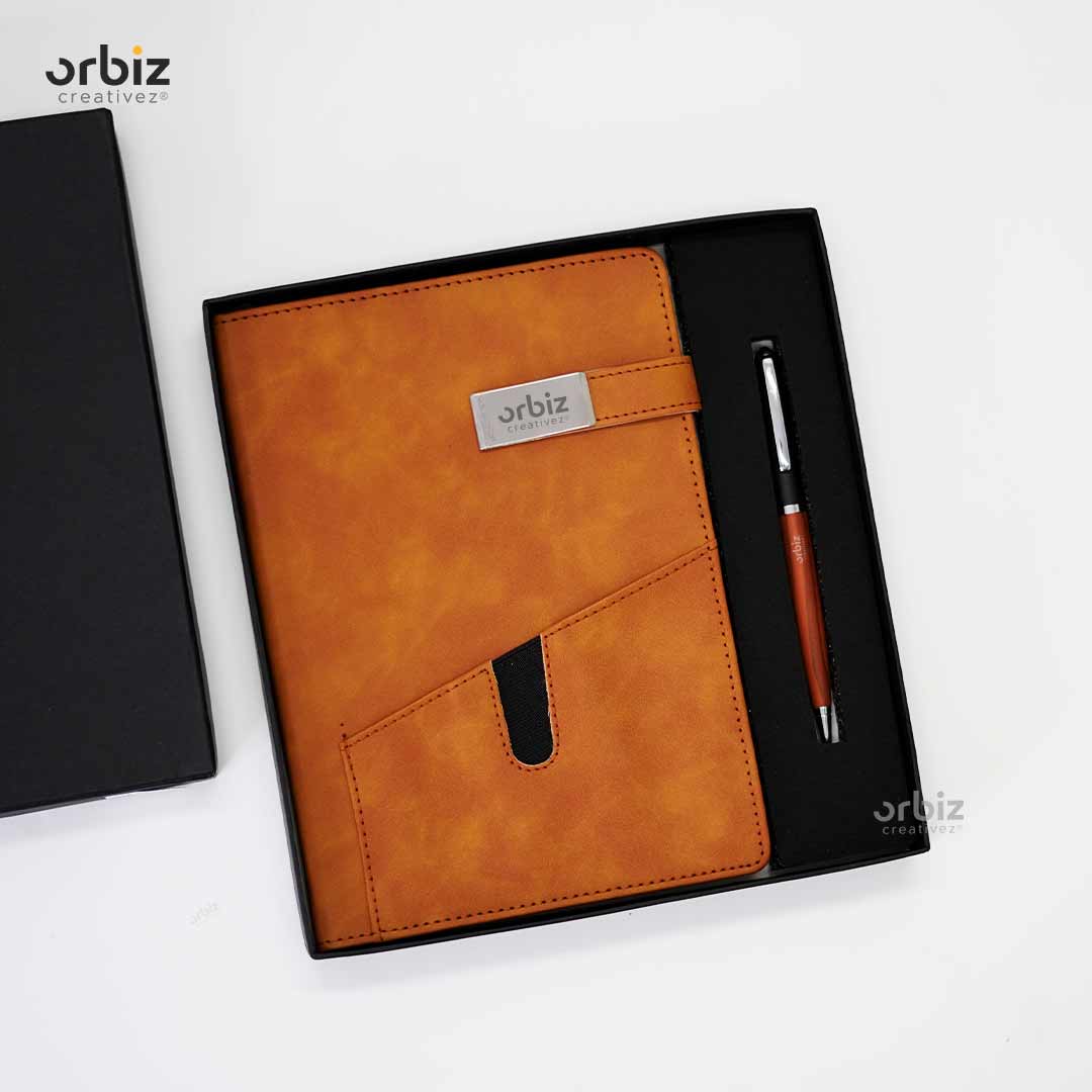 Customized Corporate Gift Set – Diary & Metal Pen
