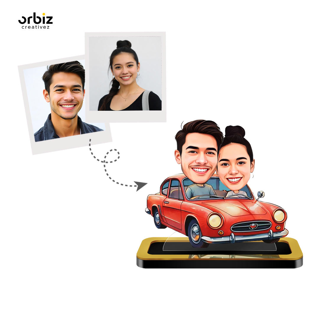 Personalized Mini Me : Couple With Car