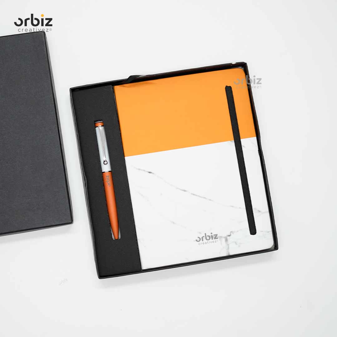 Premium Corporate Gift Set – Customized Diary & Metal Pen Combo