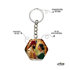 Photo Keychain - Hexagon Shape