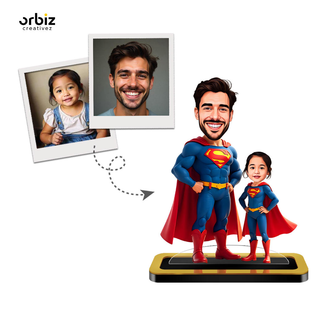 Personalized Mini Me: Dad & Daughter SuperMan