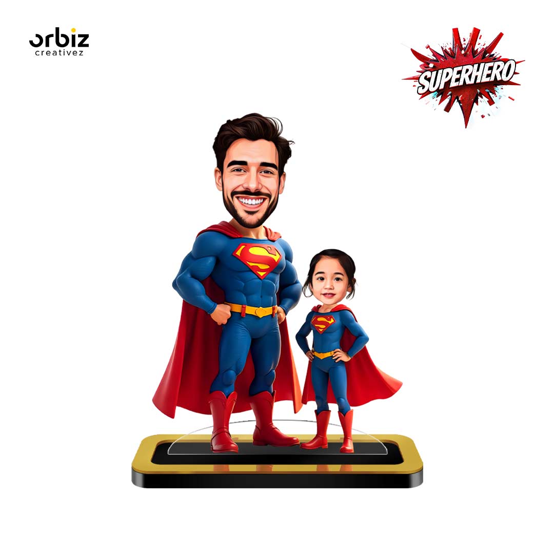 Personalized Mini Me: Dad & Daughter SuperMan
