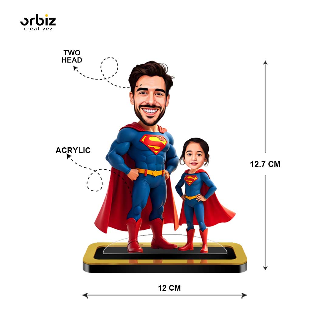 Personalized Mini Me: Dad & Daughter SuperMan