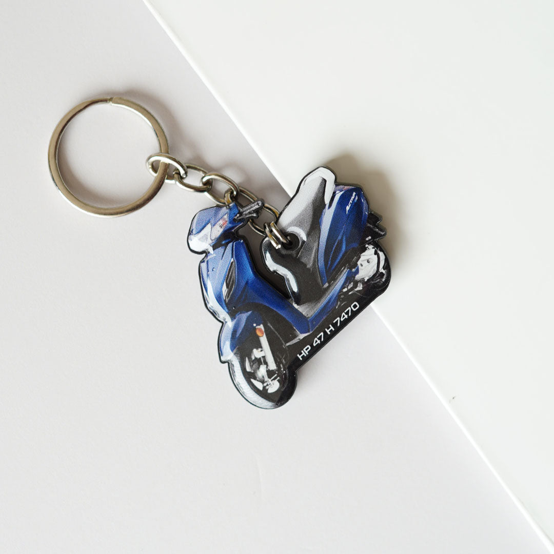 Customized Bike Shape Keychain - Orbiz Creativez