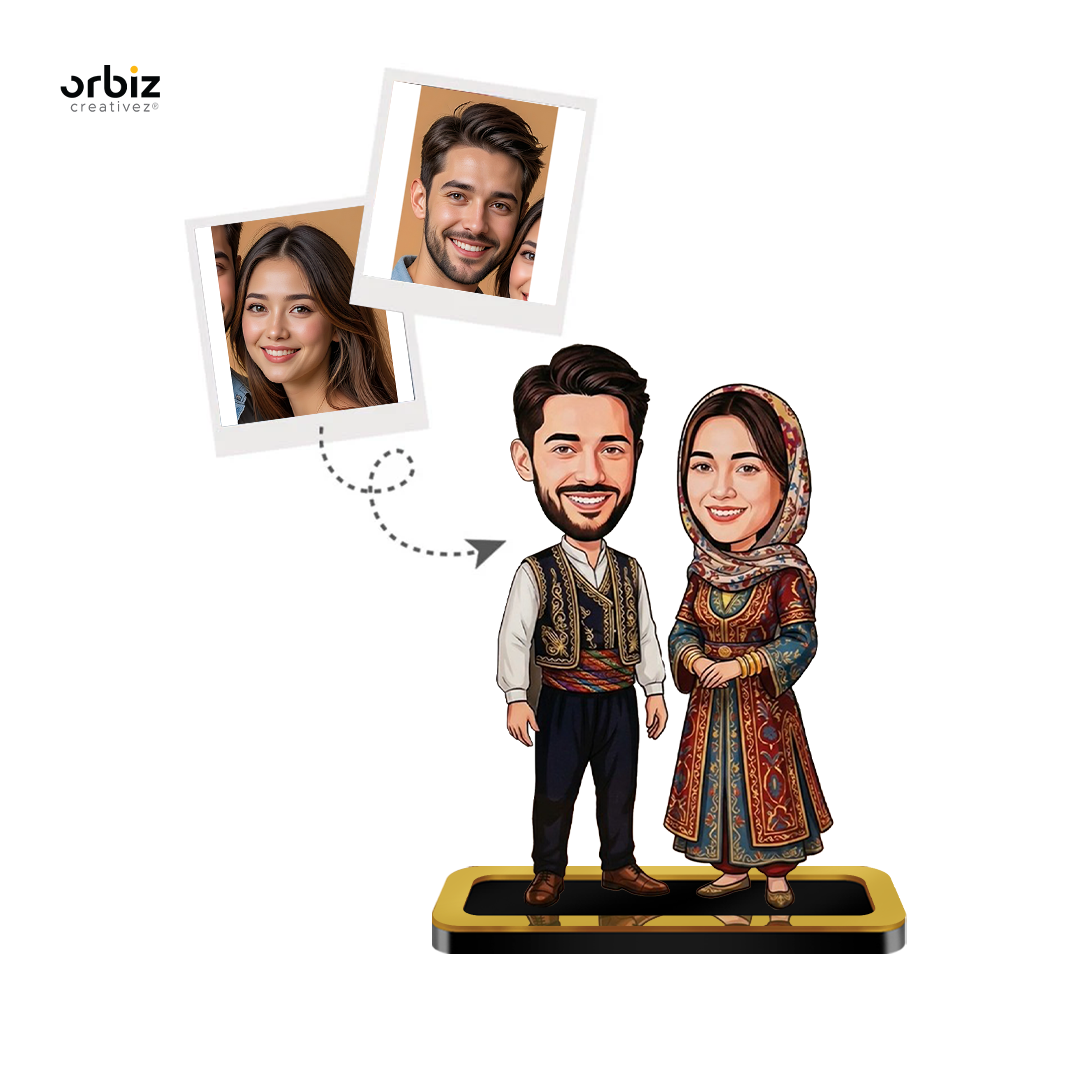 Personalized Mini Me : Turkish Style Couple Caricature