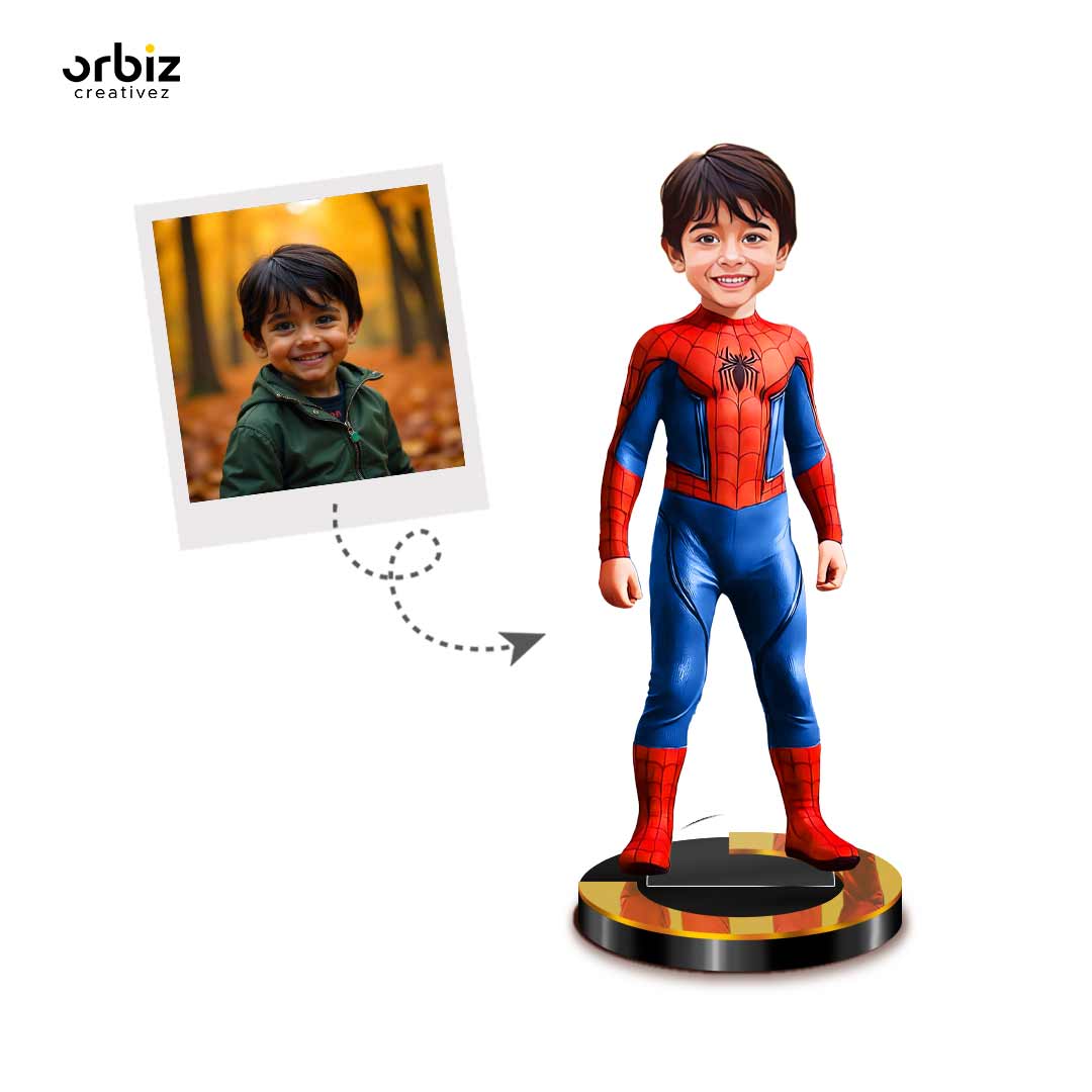 Personalized Mini Me: SpiderMan Mini Caricature