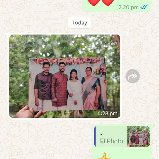 Customer photo of a delivered UV frame