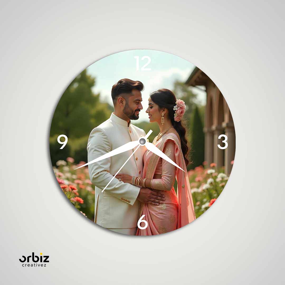 Personalized Couple Photo Clock