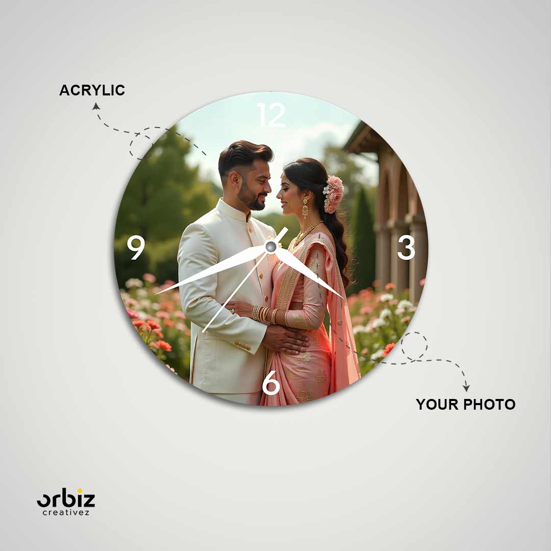 Personalized Couple Photo Clock