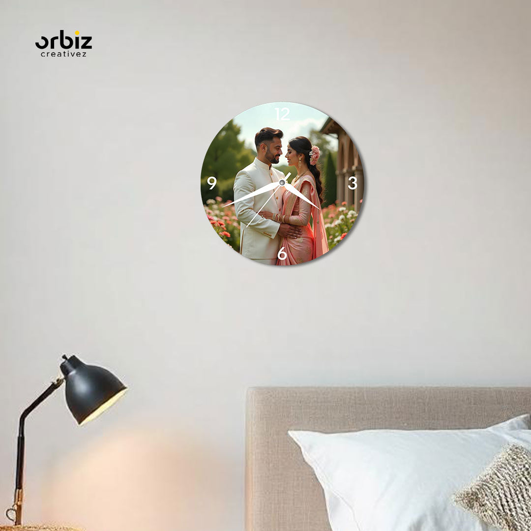 Personalized Couple Photo Clock