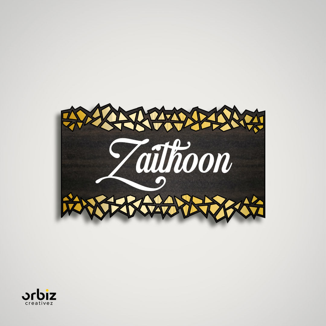 Black Acrylic Name Plate