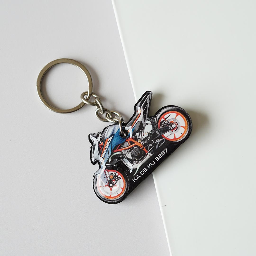 Customized Bike Shape Keychain - Orbiz Creativez