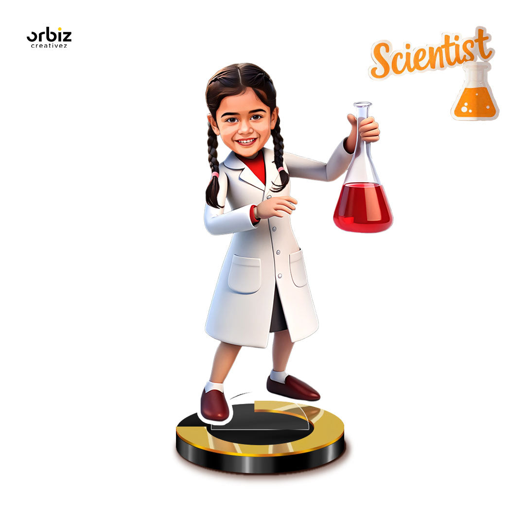 Personalized Mini Me: Scientist Caricature