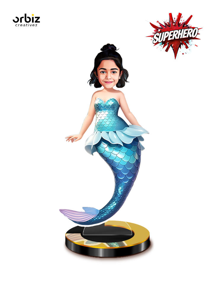 Custom Mini Computer Mermaid Personalized Mini Me: Mermaid β Orbiz Creativez