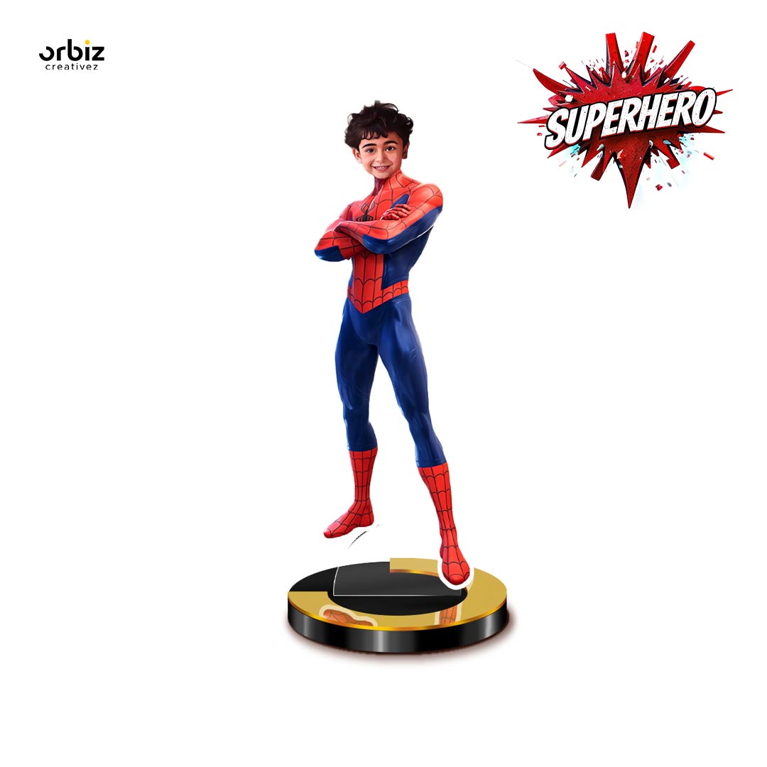 Personalized Mini Me: Spider Man Caricature