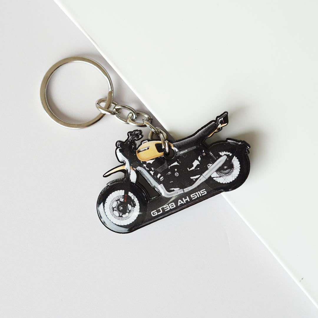 Customized Bike Shape Keychain - Orbiz Creativez