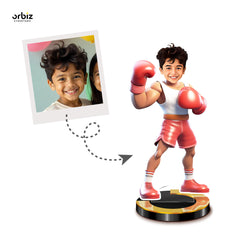 Personalized Mini Me: Boxing Kid Caricature