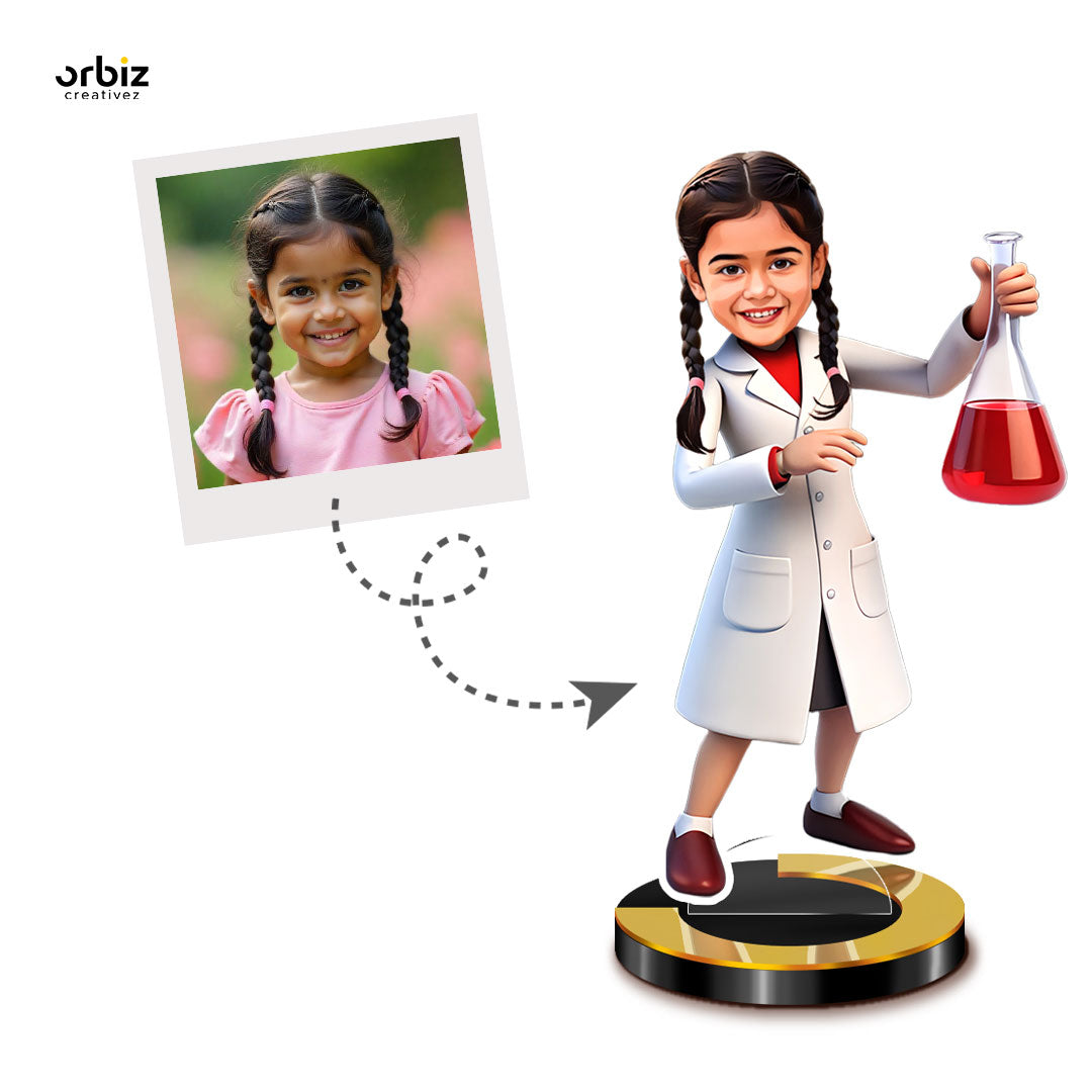 Personalized Mini Me: Scientist Caricature