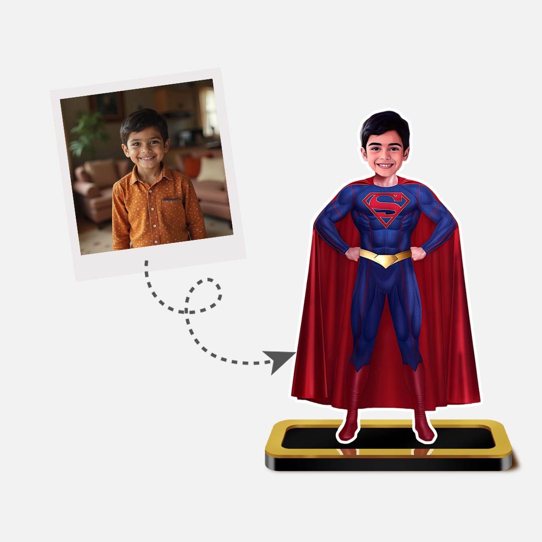 Super Man Mini Me Caricature