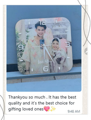Customer photo of a delivered photo clock