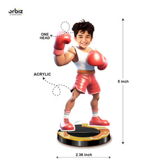 Personalized Mini Me: Boxing Kid Caricature