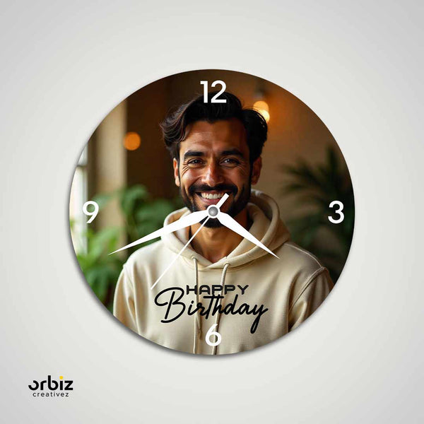 Personalized Birthday Photo Clock For Him