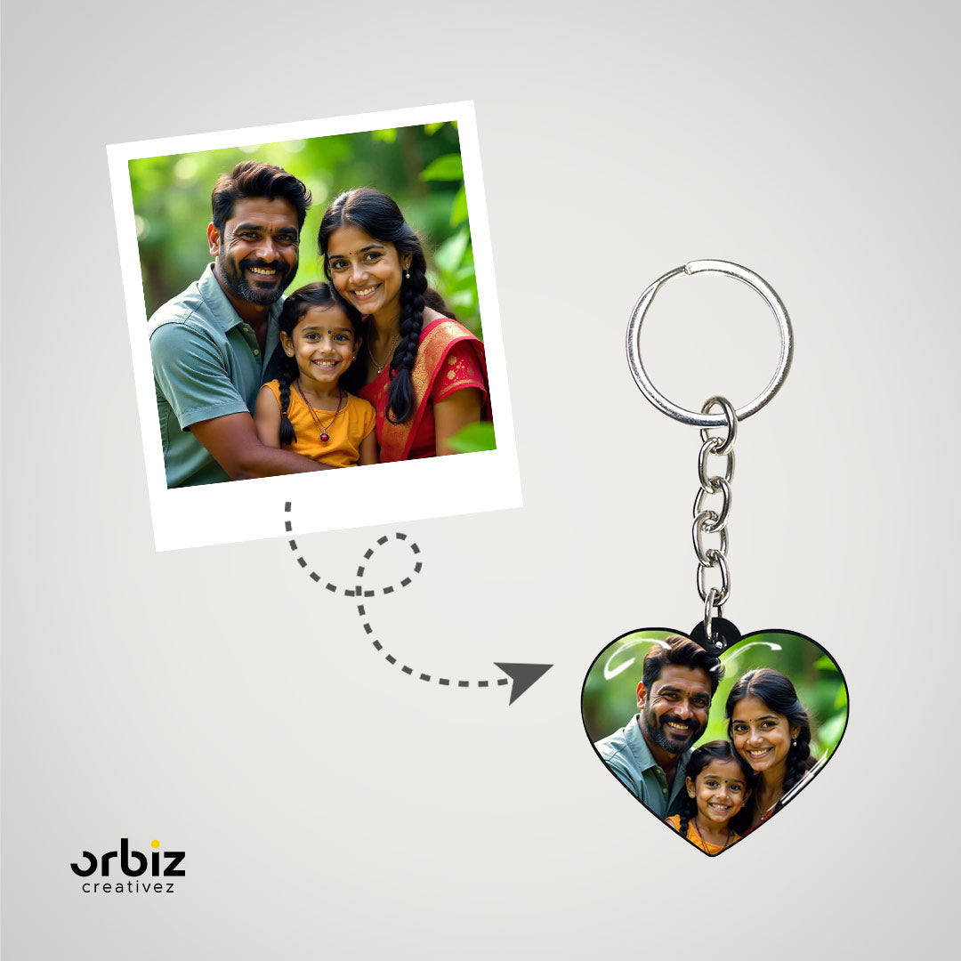 family photo keychain