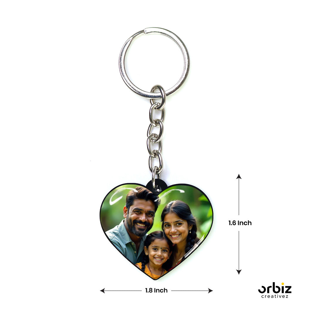 personalized family photo keychain