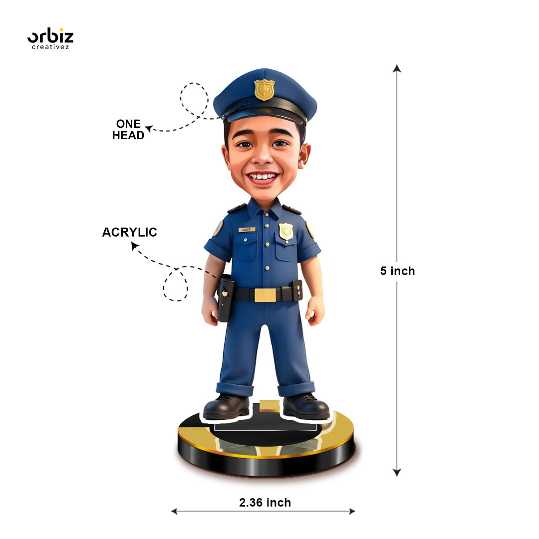 Personalized Mini Me: Police Man Caricature